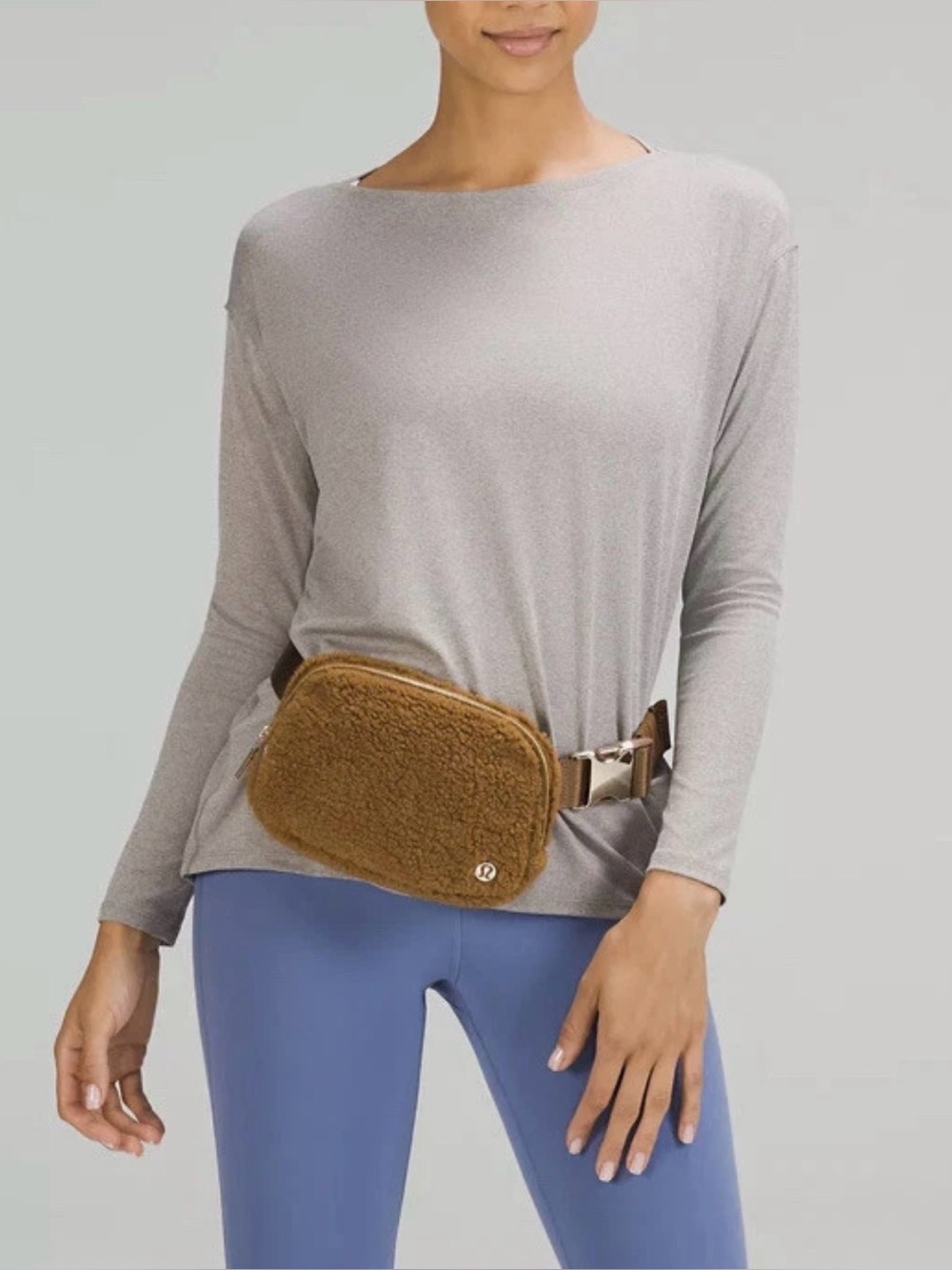 NWT! Sold Out! Everywhere Belt Bag 1L Fleece Burnt Caramel